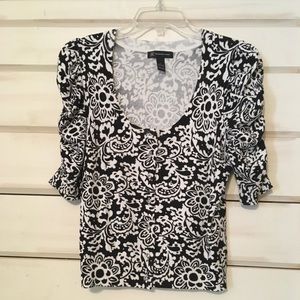 EUC INC ruched 3/4 sleeve sweater